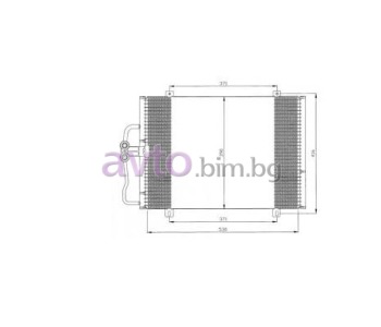 Климатичен радиатор размер 525/390/23 за RENAULT MEGANE I COACH (DA0/1_) купе от 1996 до 2003