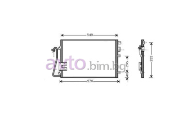 Климатичен радиатор размер 550/380/20 за RENAULT CLIO II (SB0/1/2_) товарен от 1998 до 2005
