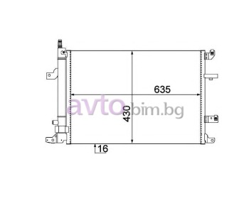 Климатичен радиатор размер 635/430/16 за VOLVO S60 I от 2000 до 2010