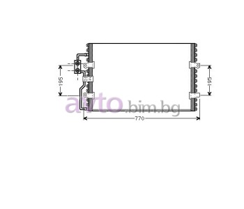 Климатичен радиатор размер 725/450/16 за CITROEN JUMPY I (BU, BV, BW, BX) платформа от 1999 до 2006