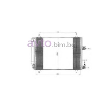 Климатичен радиатор размер 560/360/16 за PEUGEOT 307 CC (3B) кабрио от 2003 до 2009