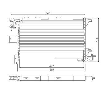 Кондензатор климатизации P.R.C за PEUGEOT 106 I (1A, 1C) от 1991 до 1996