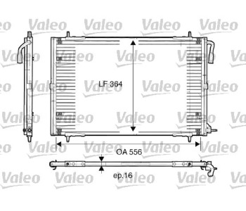 Кондензатор климатизации VALEO за PEUGEOT 206 (2E/K) комби от 2002 до 2009