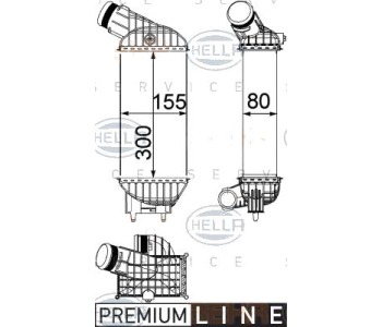 Интеркулер (охладител за въздуха на турбината) HELLA 8ML 376 746-791 за PEUGEOT 5008 I от 2009 до 2016