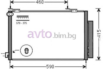 Климатичен радиатор размер 615/375/16 за HONDA CR-V II (RD) от 2001 до 2006