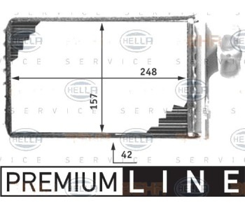 Топлообменник HELLA за PEUGEOT 405 II (4E) комби от 1992 до 1998
