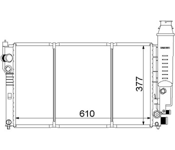 Воден радиатор P.R.C за PEUGEOT 405 I (15E) комби от 1987 до 1992