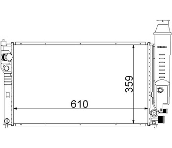 Воден радиатор P.R.C за PEUGEOT 405 I (15E) комби от 1987 до 1992