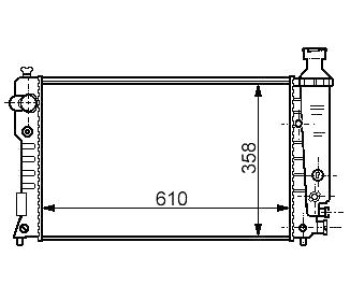 Воден радиатор P.R.C за PEUGEOT 405 II (4B) от 1992 до 1999