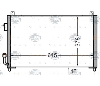Кондензатор климатизации HELLA за PEUGEOT 406 (8E/F) комби от 1996 до 2004