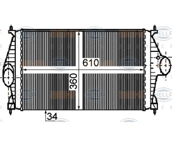 Интеркулер HELLA за PEUGEOT 406 (8E/F) комби от 1996 до 2004