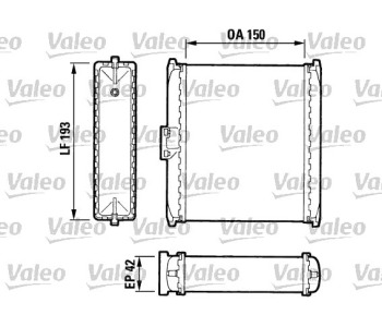 Топлообменник VALEO за PEUGEOT 504 (D_, F_) комби от 1971 до 1986