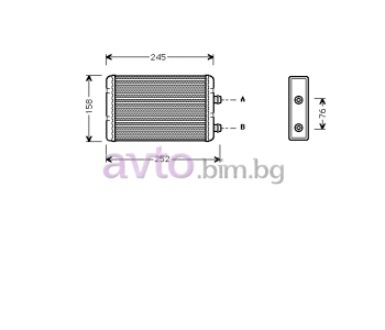 Радиатор за парно размер 210/155/32 за LANCIA YPSILON (843) от 2003 до 2011