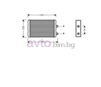 Радиатор за парно размер 210/155/32 за FIAT IDEA от 2003