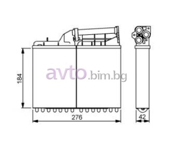 Радиатор за парно размер 275/185/40 за BMW 5 Ser (E34) от 1987 до 1995
