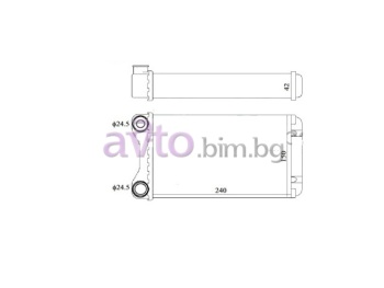 Радиатор за парно размер 240/150/42 за AUDI A4 (8EC, B7) от 2004 до 2008