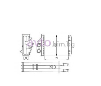 Радиатор за парно размер 180/158/40 за FIAT 500 (312) от 2007