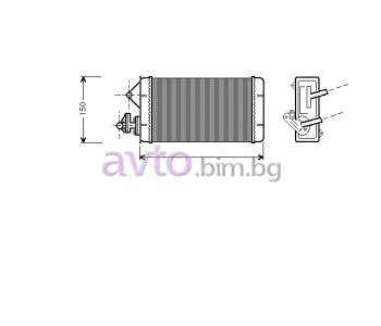 Радиатор за парно размер 215/155/36 за FIAT FIORINO I (147) от 1980 до 1993