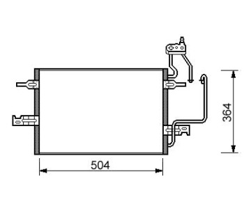 Кондензатор климатизации P.R.C за OPEL MERIVA A (X03) от 2003 до 2010