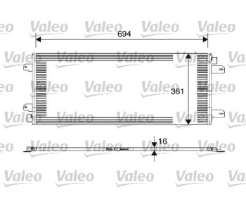 Кондензатор климатизации VALEO за RENAULT MASTER II (ED/HD/UD) платформа от 1998 до 2010