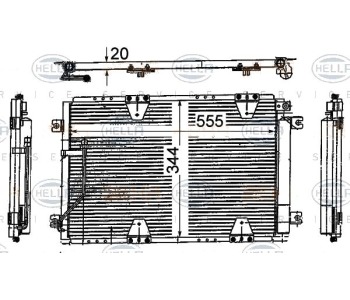 Кондензатор, климатизация HELLA 8FC 351 318-781 за SUZUKI GRAND VITARA I (GT) кабриолет от 1998 до 2005
