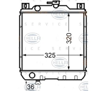 Воден радиатор HELLA за SUZUKI SWIFT II (AH, AJ) седан от 1989 до 2001