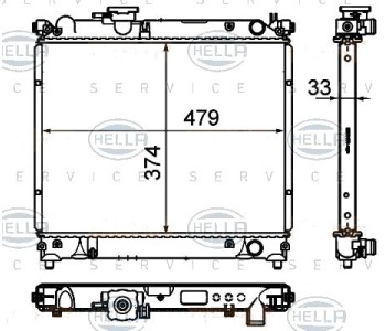 Воден радиатор HELLA за SUZUKI VITARA (ET, TA) от 1989 до 1999