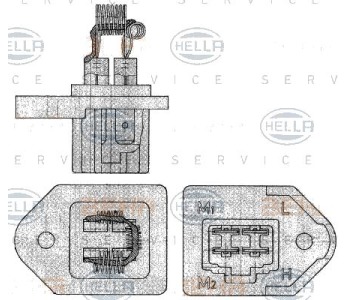 Съпротивление за вътрешн вентилатор HELLA