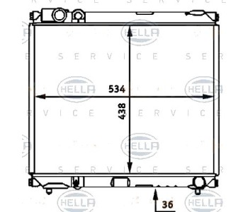 Воден радиатор HELLA за SUZUKI VITARA (ET, TA) от 1989 до 1999