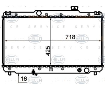 Воден радиатор HELLA за TOYOTA CAMRY (_V2_) от 1996 до 2001