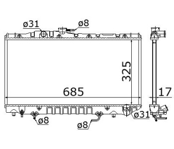 Воден радиатор за TOYOTA CARINA II (_T17_) от 1987 до 1992