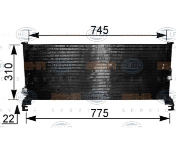 Кондензатор, климатизация HELLA 8FC 351 036-631 за TOYOTA RAV4 I (_A1_) кабриолет от 1997 до 2000