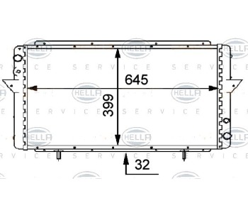 Воден радиатор HELLA за RENAULT MASTER I (T__) пътнически от 1980 до 1998