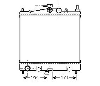 Воден радиатор P.R.C за NISSAN MICRA III (K12) от 2002 до 2010
