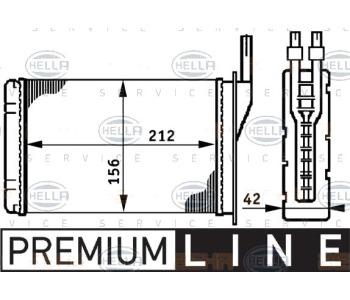 Топлообменник, отопление на вътрешното пространство HELLA 8FH 351 311-051 за RENAULT 5 SUPER (B/C40_) от 1984 до 1996