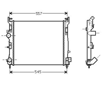 Воден радиатор P.R.C за RENAULT THALIA/SYMBOL I (LB0/1/2_) от 1998 до 2008