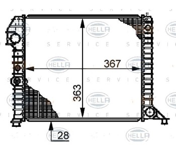 Воден радиатор HELLA за VOLVO 460 L (464) от 1988 до 1996