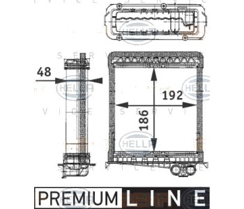 Топлообменник, отопление на вътрешното пространство HELLA 8FH 351 311-751 за VOLVO 850 (LS) от 1991 до 1997