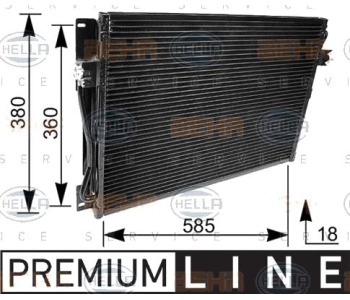 Кондензатор, климатизация HELLA 8FC 351 036-091 за VOLVO 850 (LW) комби от 1992 до 1997