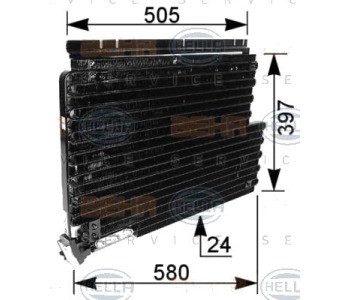 Кондензатор климатизации HELLA за VOLVO 940 II (944) от 1994 до 1998