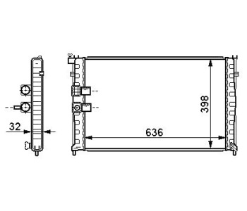 Воден радиатор TOP QUALITY за PEUGEOT 406 (8E/F) комби от 1996 до 2004
