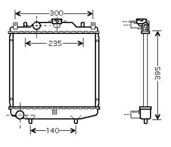 Воден радиатор P.R.C за SUZUKI ALTO от 1993 до 1998