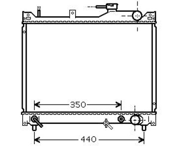 Воден радиатор TOP QUALITY за SUZUKI GRAND VITARA I (FT, HT) от 1998 до 2006