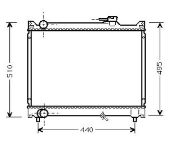 Воден радиатор TOP QUALITY за SUZUKI GRAND VITARA I (FT, HT) от 1998 до 2006