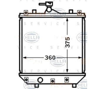 Радиатор, охлаждане на двигателя HELLA 8MK 376 772-781 за SUZUKI IGNIS (FH) от 2000 до 2005