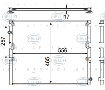 Кондензатор, климатизация HELLA 8FC 351 304-071 за TOYOTA LAND CRUISER (J90) от 1995 до 2002