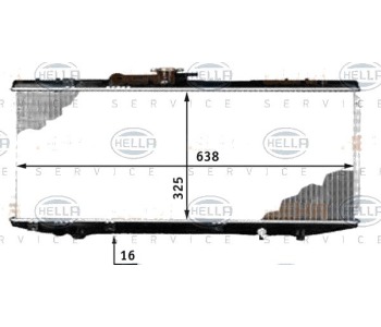 Радиатор, охлаждане на двигателя HELLA 8MK 376 718-381 за TOYOTA STARLET(_P8_) от 1989-1996