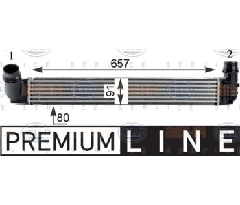 Интеркулер (охладител за въздуха на турбината) HELLA 8ML 376 760-761 за RENAULT FLUENCE от 2010