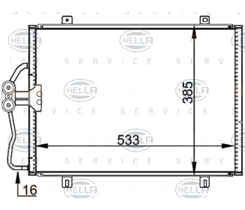 Кондензатор, климатизация HELLA 8FC 351 036-191 за RENAULT MEGANE I COACH (DA0/1_) купе от 1996 до 2003