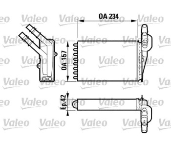 Топлообменник VALEO за RENAULT THALIA/SYMBOL I (LB0/1/2_) от 1998 до 2008